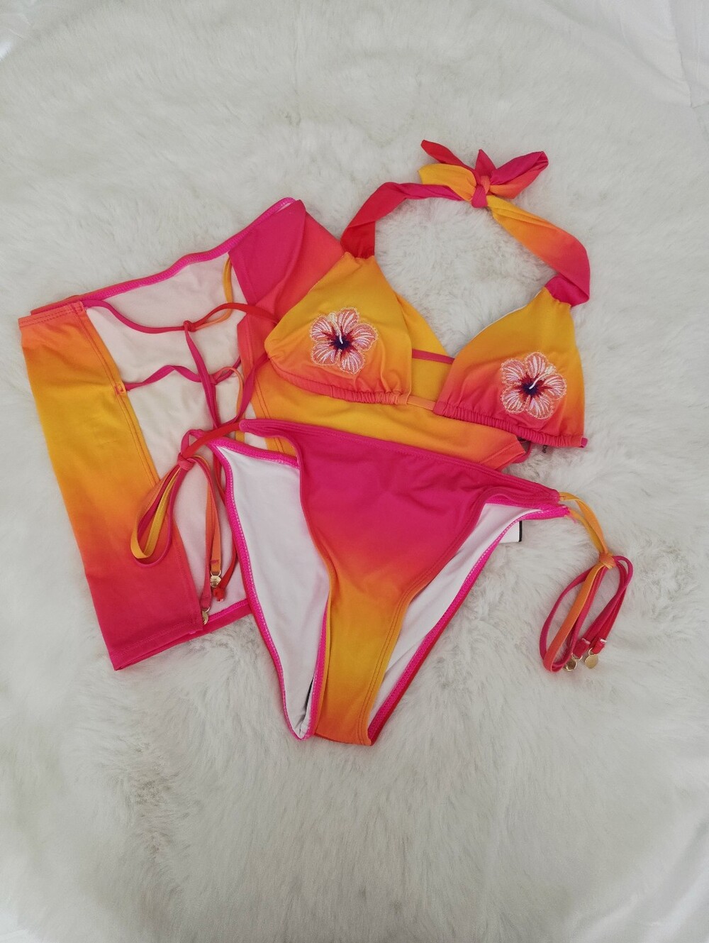 BEBE🪂 3 Piece Swimsuit Set SIZE S